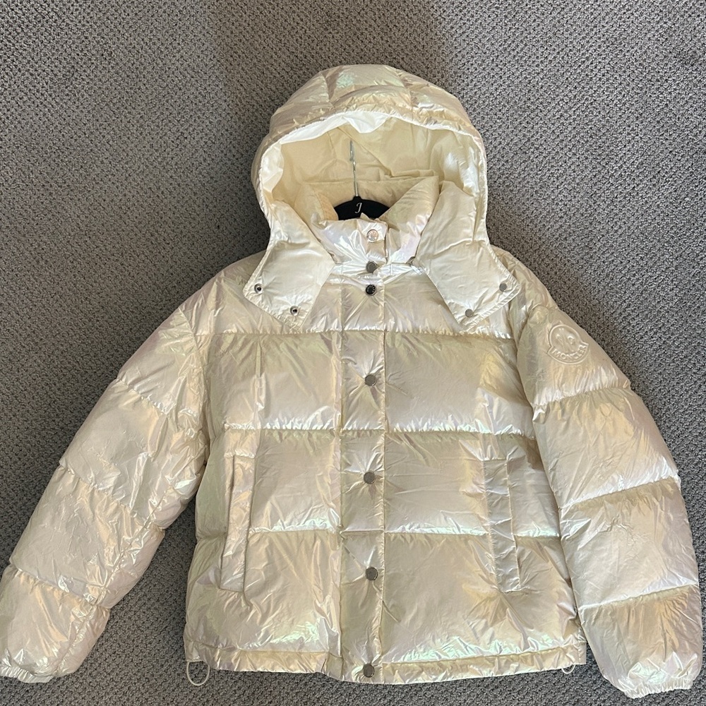 Moncler Iridescent Cream Puffer Jacket - Picture 3 of 17